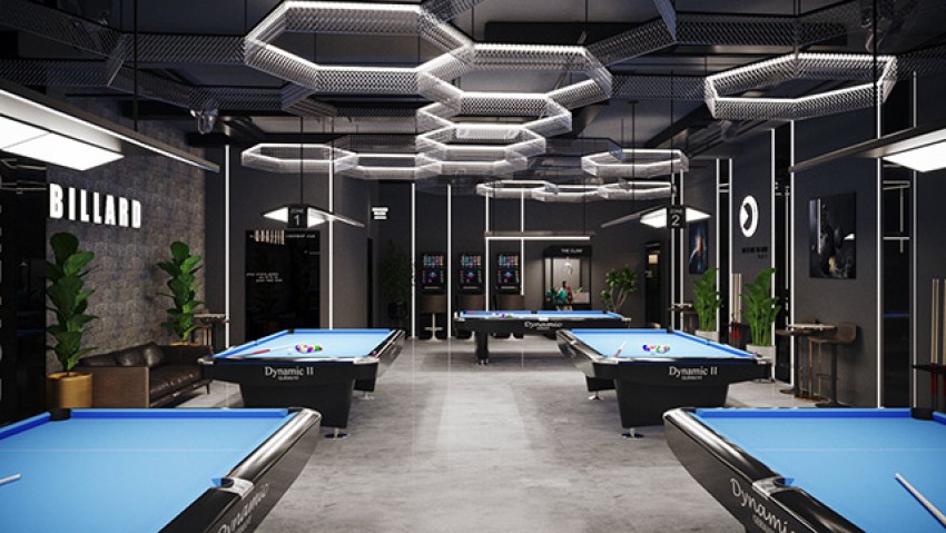 thiết kế, thi công, setup trọn gói quán Billiards Club