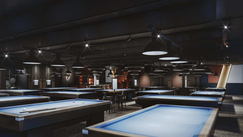 thiết kế, thi công, setup trọn gói quán Billiards Club